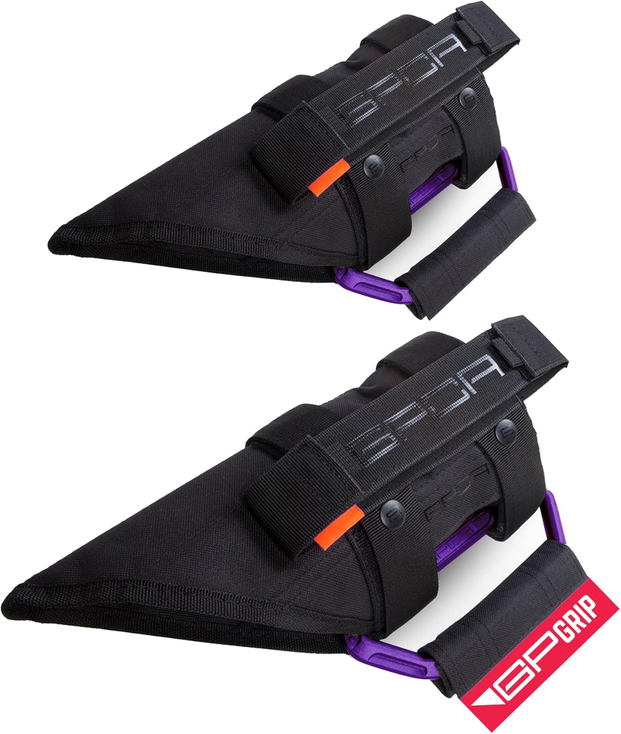 GPCA Metal Grab Handles for Jeep Wrangler 4xe, JL, JT, JK, Sport, Sahara, Rubicon and Gladiator 4DR/2DR 2007-2023 GP Grip PRO, Foldable Patented, Purple - 2 Pack