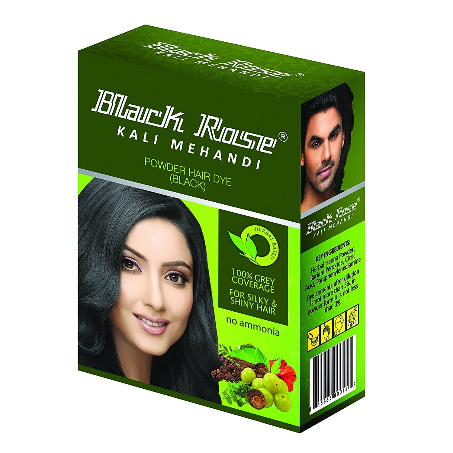 Black Rose Kali Mehandi 30 Sachets Each 10Grm With Free Mehandi Hair Dye Brush
