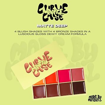 Made by Mitchell | Curve Case Matte Cream Blusher Palette | Compact | Deep