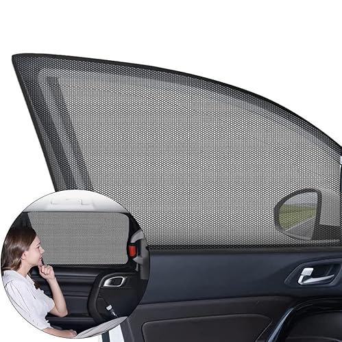 4 Stück Auto Sonnenschutz für Kinder, trounistro Universal Sonnenblende Auto Netz Autofenster Sonnenschutzrollos Heckscheibe für Baby Kinder Haustiere Cover