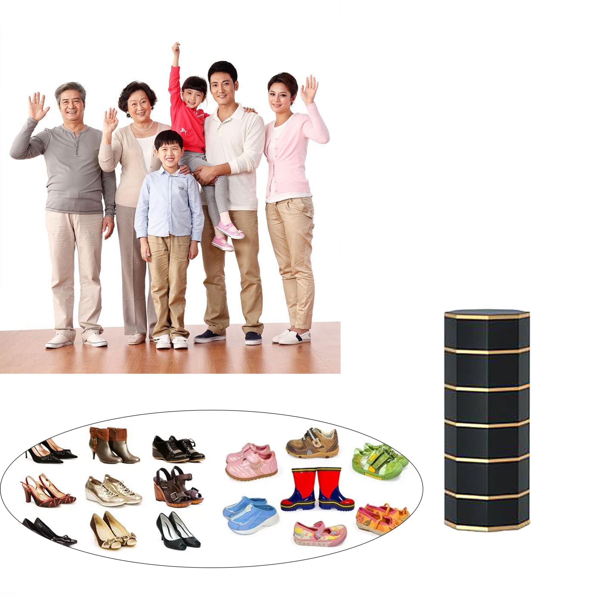 Round Rotating Shoe Rack Rotating Shoe Cabinet 360° Rotating Shoes Shelf Vertical Shoe Rack For Small Spaces Organizer Metal Shoe Storage For Entryway Hallway Shoe Organizer Cabinet Storage ( Color :