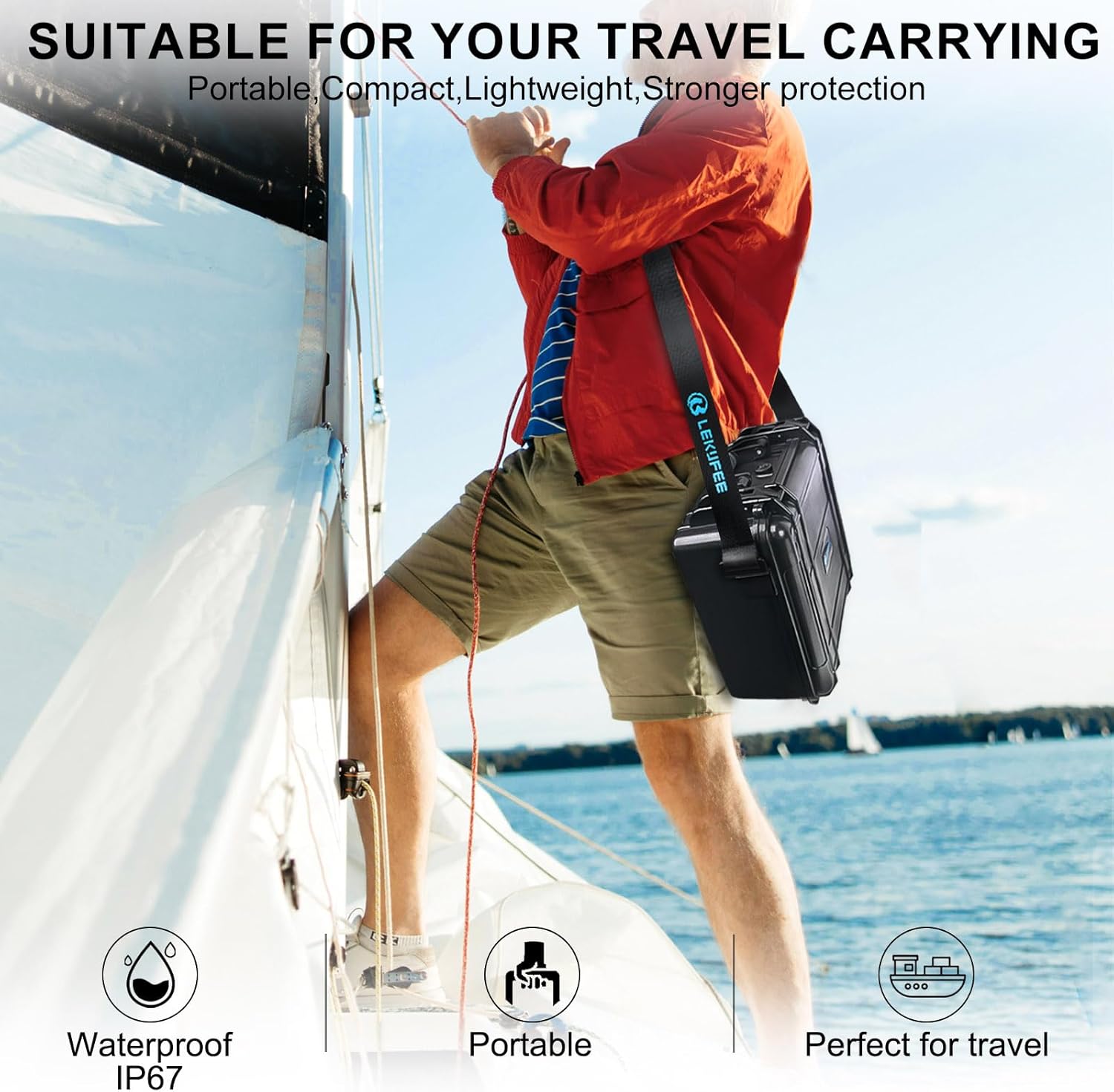 Lekufee Waterproof Hard Case Compatible with DJI Air 3S/3 Drone/Fly More Combo/RC 2/N3/N2 Remote Controller and Accessories (Case Only) - Image 7