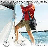 Vista 7 de Lekufee Funda rígida impermeable compatible con DJI Air 3S/3 Drone/Fly More Combo/RC 2/N3/N2 mando a distancia y accesorios (solo funda)