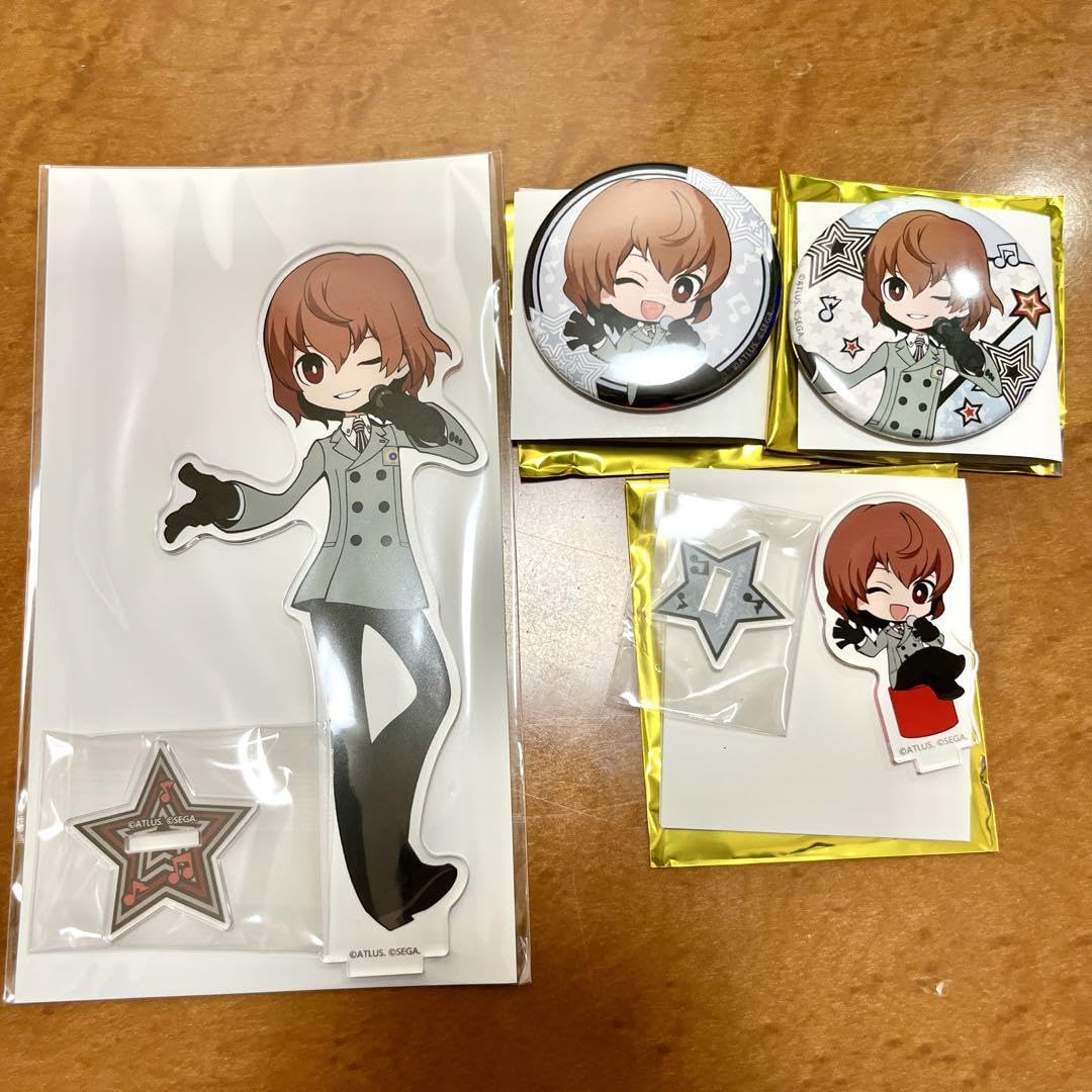 ペルソナ5 まねきねこ　明智吾郎 8点　P5 缶バッジ　コースター　アクスタ ペルソナ5 まねきねこ 明智吾郎 8点 P5 缶バッジ コースター アクスタ