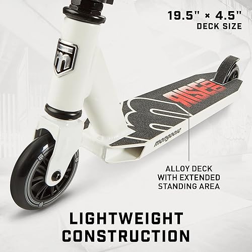 Miniatura 2 de Mongoose Rise - Patín scooter de estilo libre para trucos y acrobacias, para niños, jóvenes, adultos, hombres y mujeres a partir de 8 años, cubierta