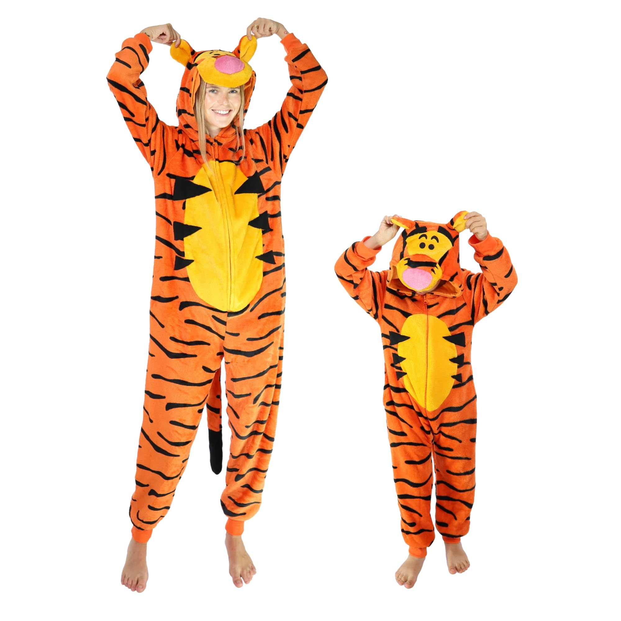 Funziez! Adult Slim One Piece Onesie Halloween Costume for Men and Women | Unisex Cosplay Animal One-Piece Pajamas with button closure and pockets, machine wash, great for themed parties or R and R
