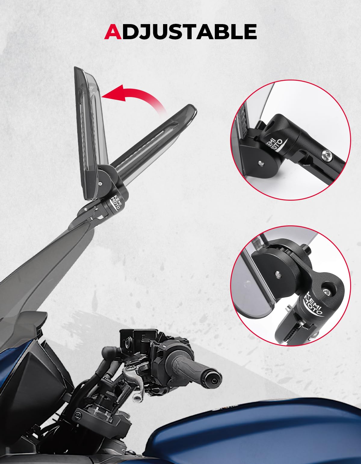 KEMIMOTO Pare-brise universel pour moto