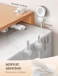 6Pack Organisateur de cordons, Lamicall Clips de câbles de ressort rotatifs - [1s Serrure] Support de cordon, Support de gestion de cordon de chargeur de téléphone de bureau, adhésif USB Gardien de l'organisateur de fil pour le bureau de table de nuit, cadeau de maman