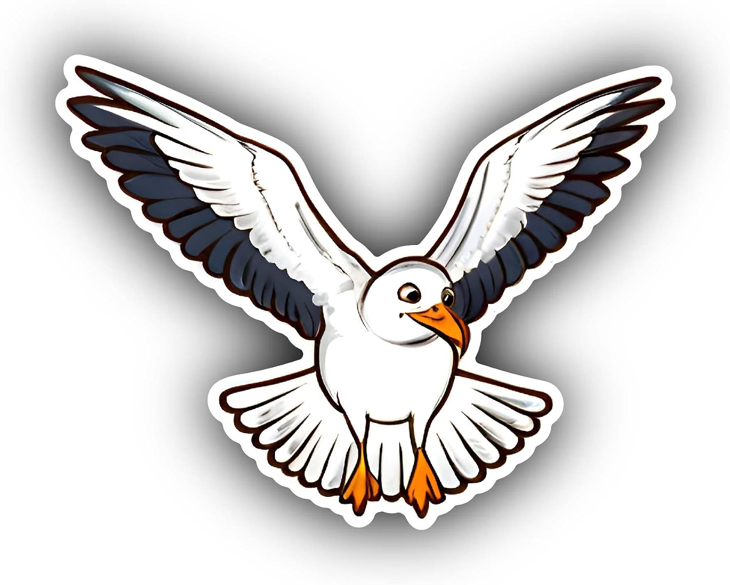 Seagull Bird Flying Vinly Decal 4 Inch Sticker Pack of 1 for Car Truck Laptop Toolbox Decor Fun Colourful Heritage - Art Decor Kids' & Baby Wall (Seagull 1), SRE-SEAGULL-01