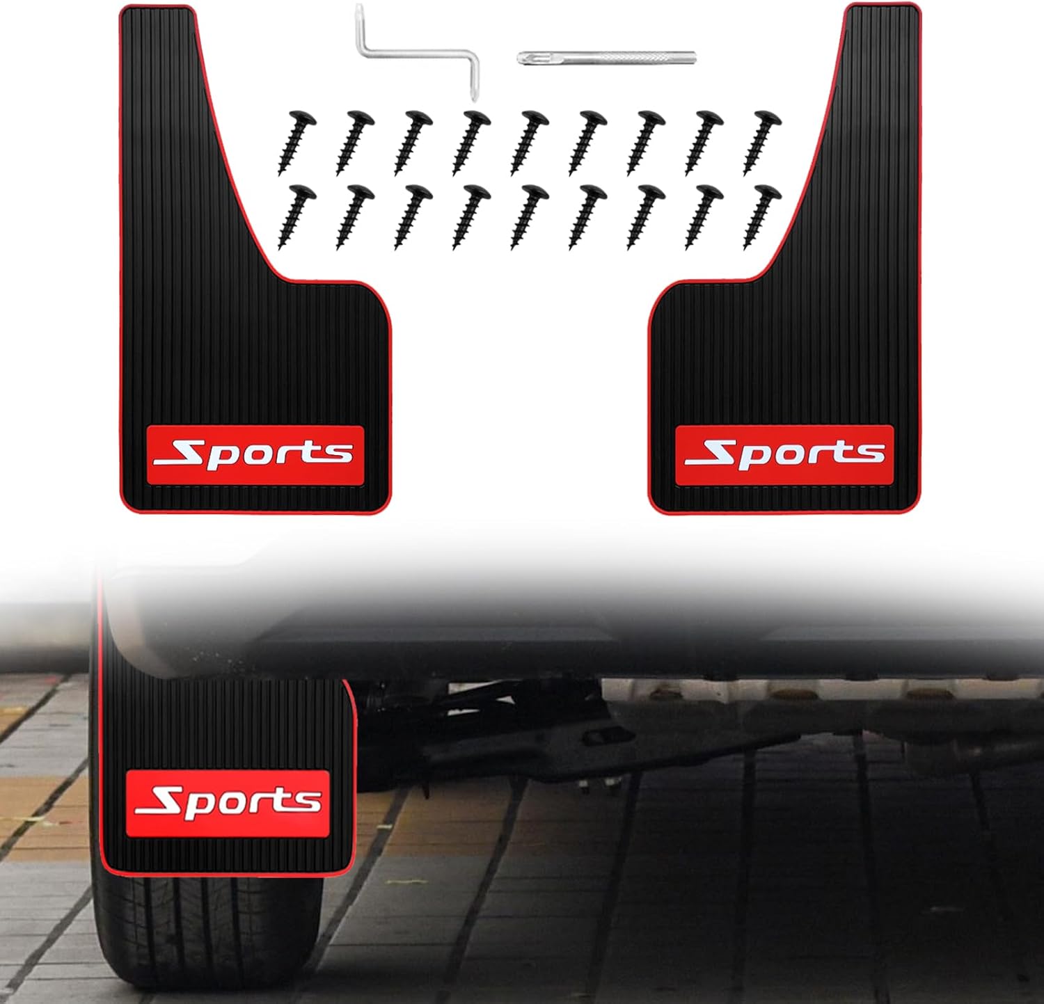 4 pcs Car Mud Flaps Universal Rubber Mudguard Soft