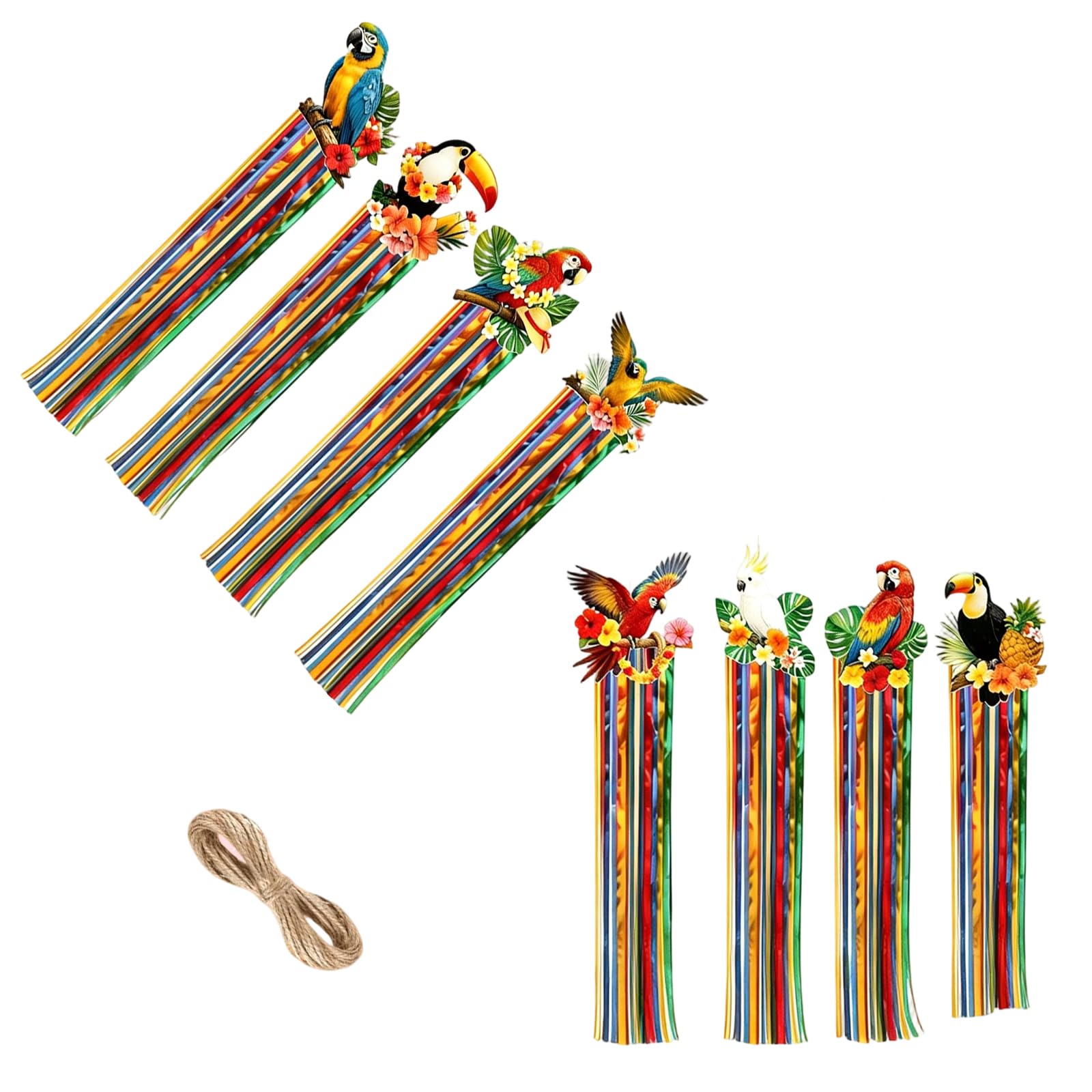 Whoasyst Tropics Birds Signs Ceiling Decors for Summers Luaus Party Decors 8Pcs Hawaiian Luaus Birthday Party Hanging Decorations Summers