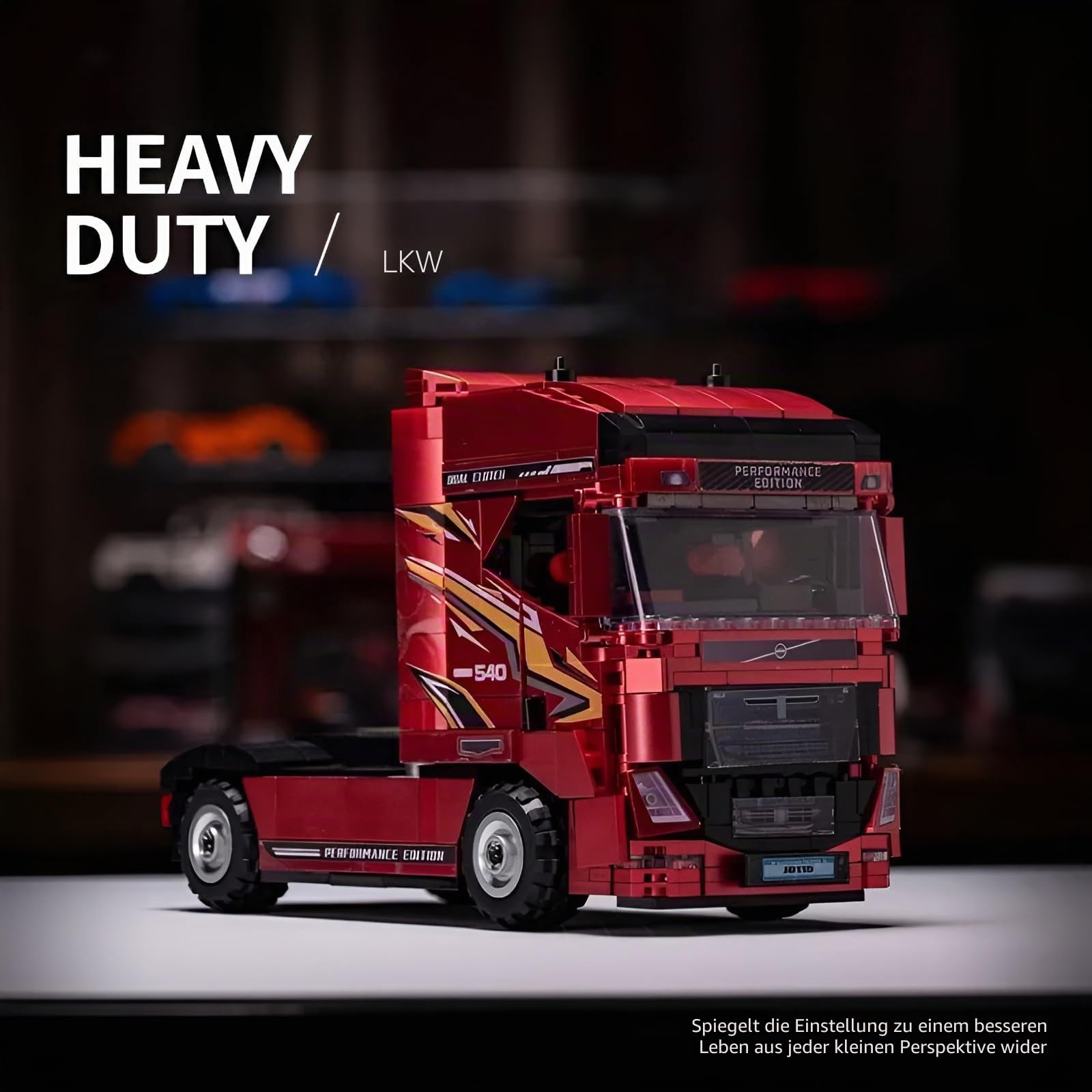 Hochleistungs Lkw Baustein für Erwachsene, 818 Teile Transporter Lkw Modell Spielzeug, Klemmbausteine mit Konstruktionssteinen für Ingenieursfahrzeuge, Geschenk für die Dekoration des Heimbüros