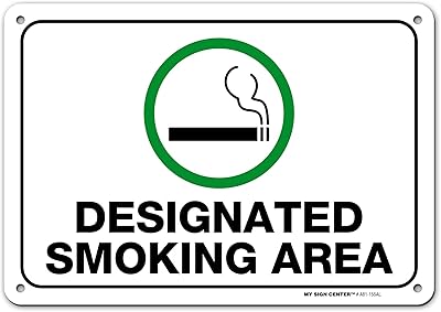 Designated Smoking Area Sign, 7