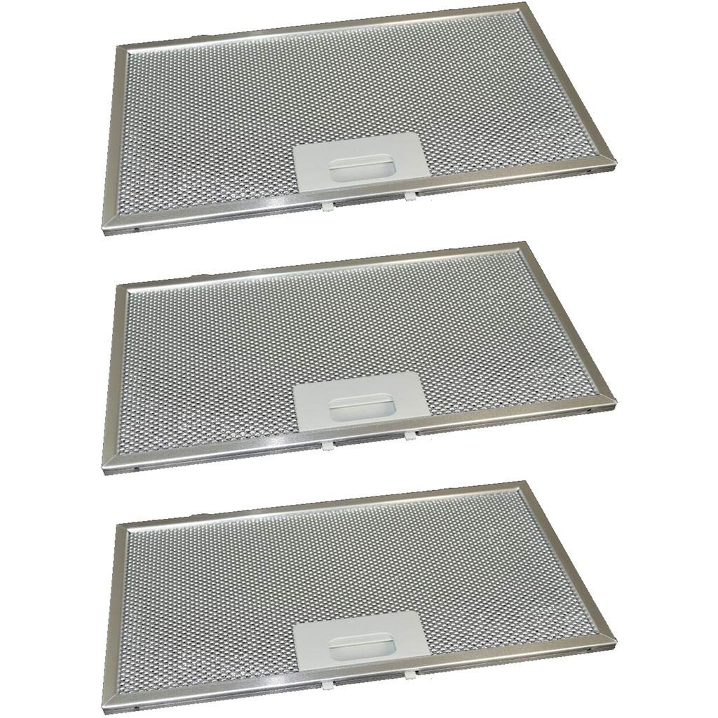 Ufixt® Metall-Fettfilter für Dunstabzugshaube, 329 mm x 177 mm, passend für AEG, Ariston, Atag, Baumatic, Beko und Belling, 3 Stück