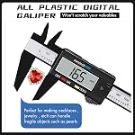 Electronic Digital Caliper, LCD 0 to 6 inch inch/mm Conversion, Automatic Shutdown Function, White/Black, Very Suitable for Home/Jewelry/DIY Measurement, etc