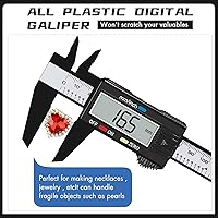 Vista 9 de Calibradores digitales electrónicos, conversión de pulgadas y milímetros, pantalla LCD, herramienta de medición de 0 a 6 pulgadas, apagado