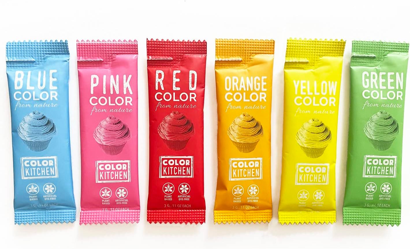 Amazon.com : ColorKitchen Food Coloring Vibrant 6 Pack – Plant-based ...