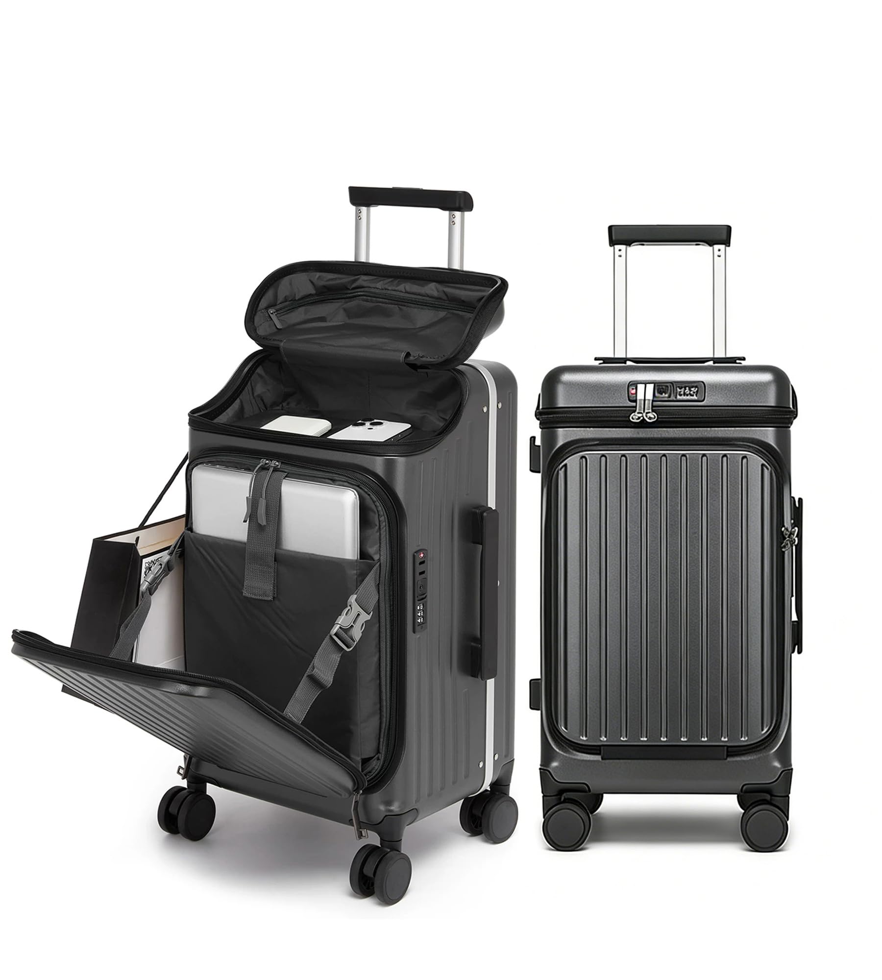 feilario Top Opening Business Carry On Luggage, Front Pocket, TSA Lock