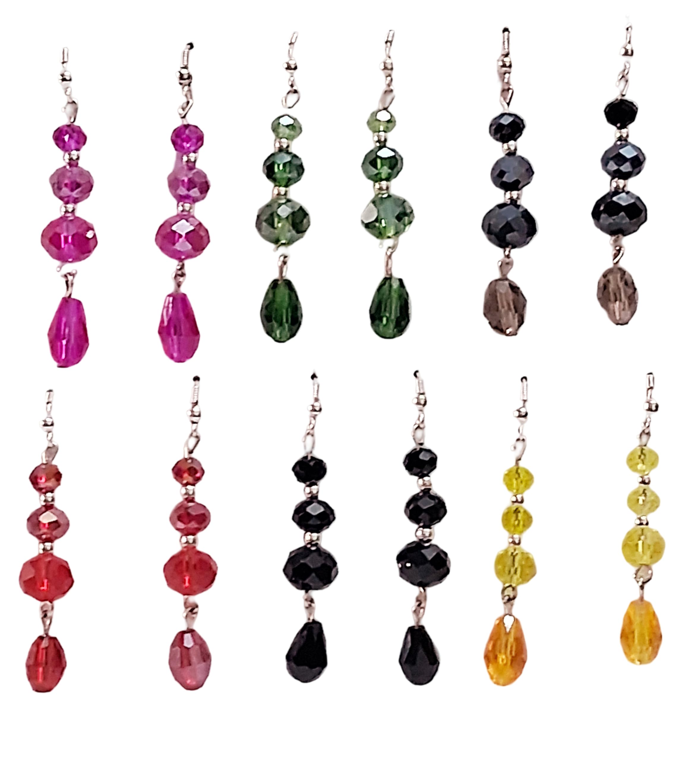 Sreevee Multicolor Crystal Drop Hook Earrings Combo for Women and Girls,Handmade Earrings Set of 6 (B0D7T9KX6Q) Amazon Price History, Amazon Price Tracker