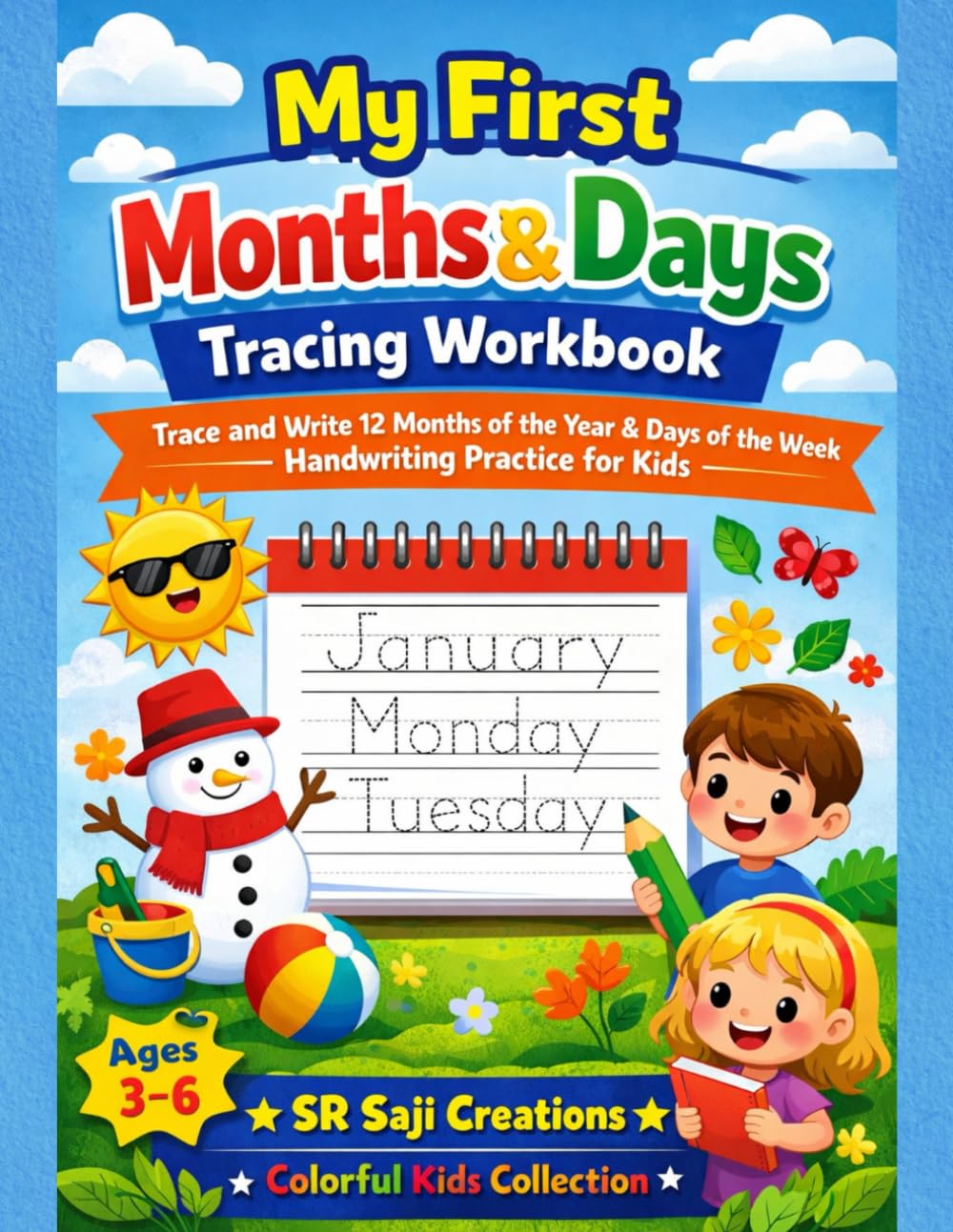 My First Months & Days Tracing Workbook: Trace and Write the 12 Months of the Year & Days of the Week | Handwriting Practice for Preschool & ... 3–6 (My First Alphabet Fun Activity Series)