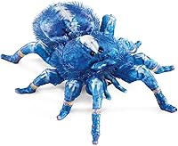 Folkmanis Blue Tarantula Hand Puppet - Realistic Indigo Spider Glove Puppet for Kids Storytelling & Pretend Play