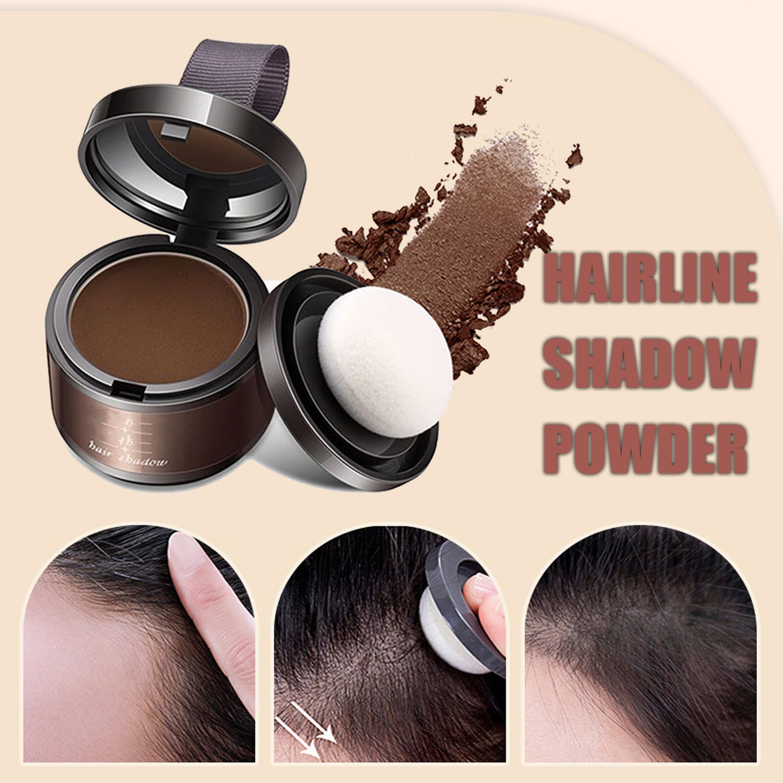Instantly Hair Shadow Powder, Dark Brown Root Dye Shadow Cover - Image 2