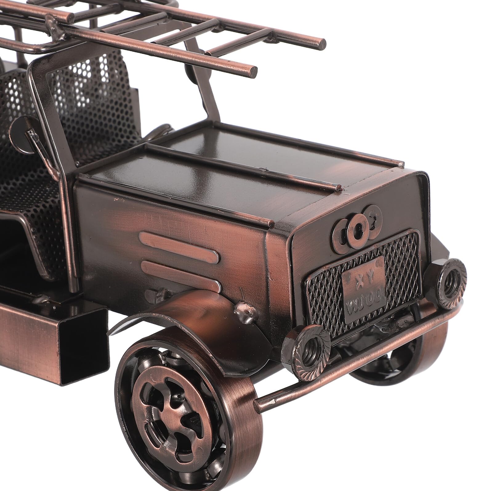 Lurrose Vintage Feuerwehrwagen Modell aus Eisen für Sammler und Deko