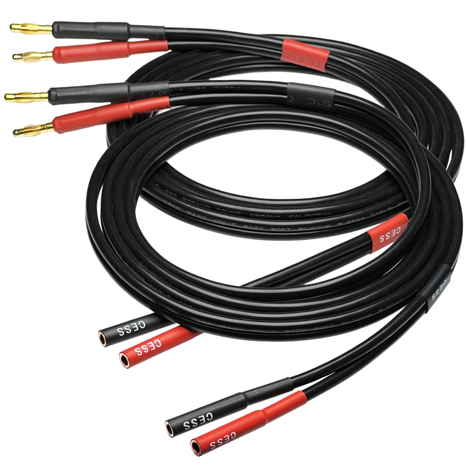 CNCESS Câble d'extension banane mâle vers femelle, 1,8 m, lot de 2