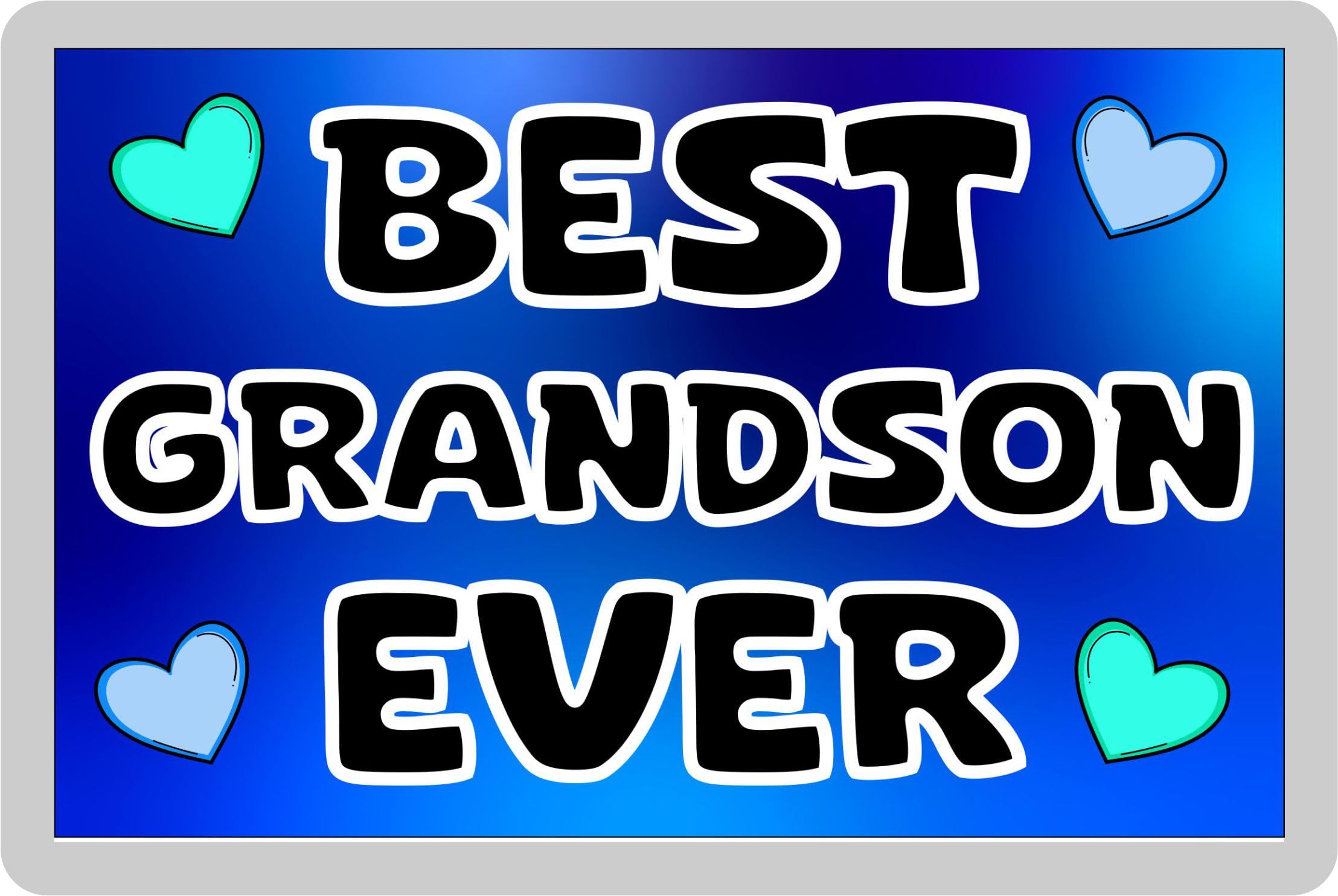 Decalarama Grandson Fridge Magnet Gift – Best Grandson Ever - Fun Cute Novelty Family Present