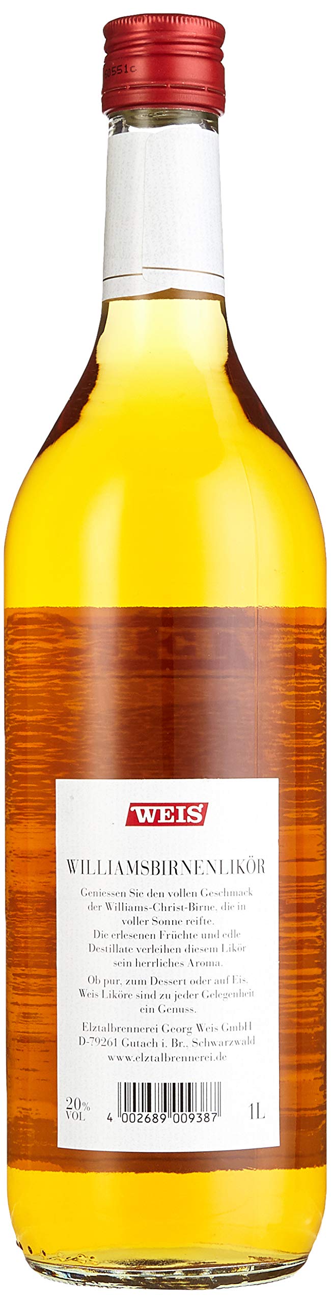 Weis Williams-Christ-Birnen-Likör (6 x 1 l)