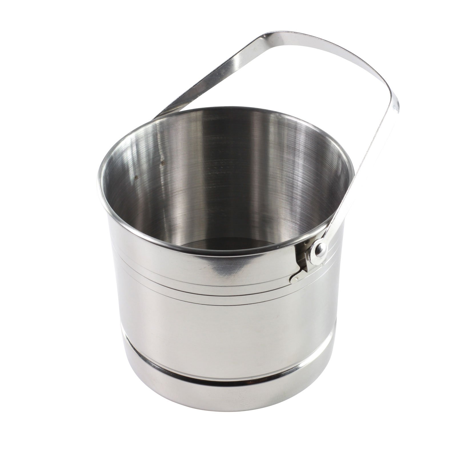 Secchiello per Ghiaccio in Acciaio Inox con Pinze e Strato Drenante, 13,3 cm
