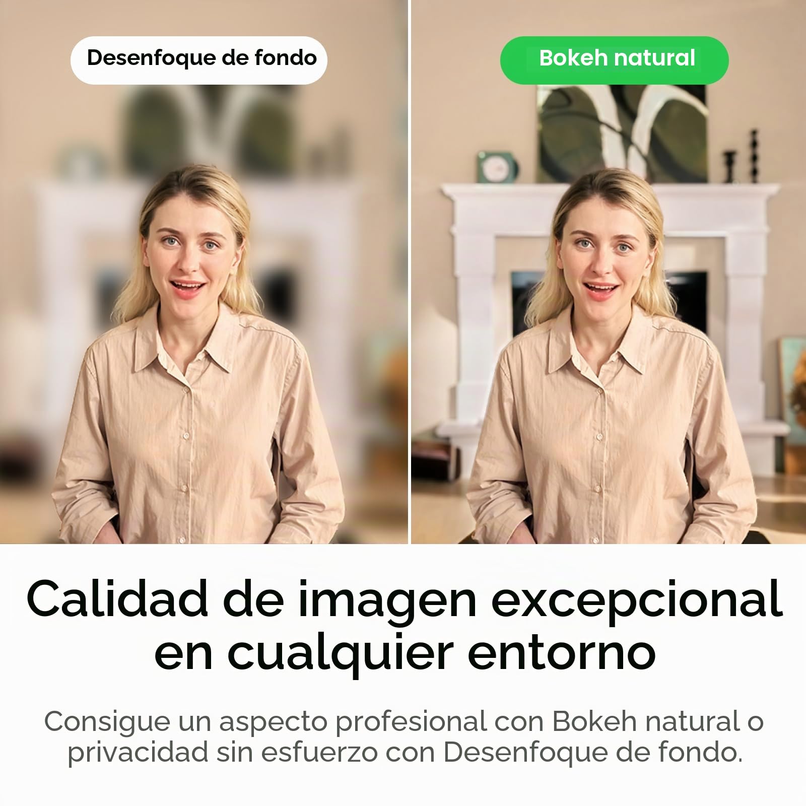 Insta360 Link 2 Blanco ártico - Webcam 4K PTZ PC/Mac, Sensor 1/2", Seguimiento IA, HDR, cancelación de Ruido por IA, Control por Gestos para Streaming, videollamadas, Gaming, Funciona con Zoom, Teams
