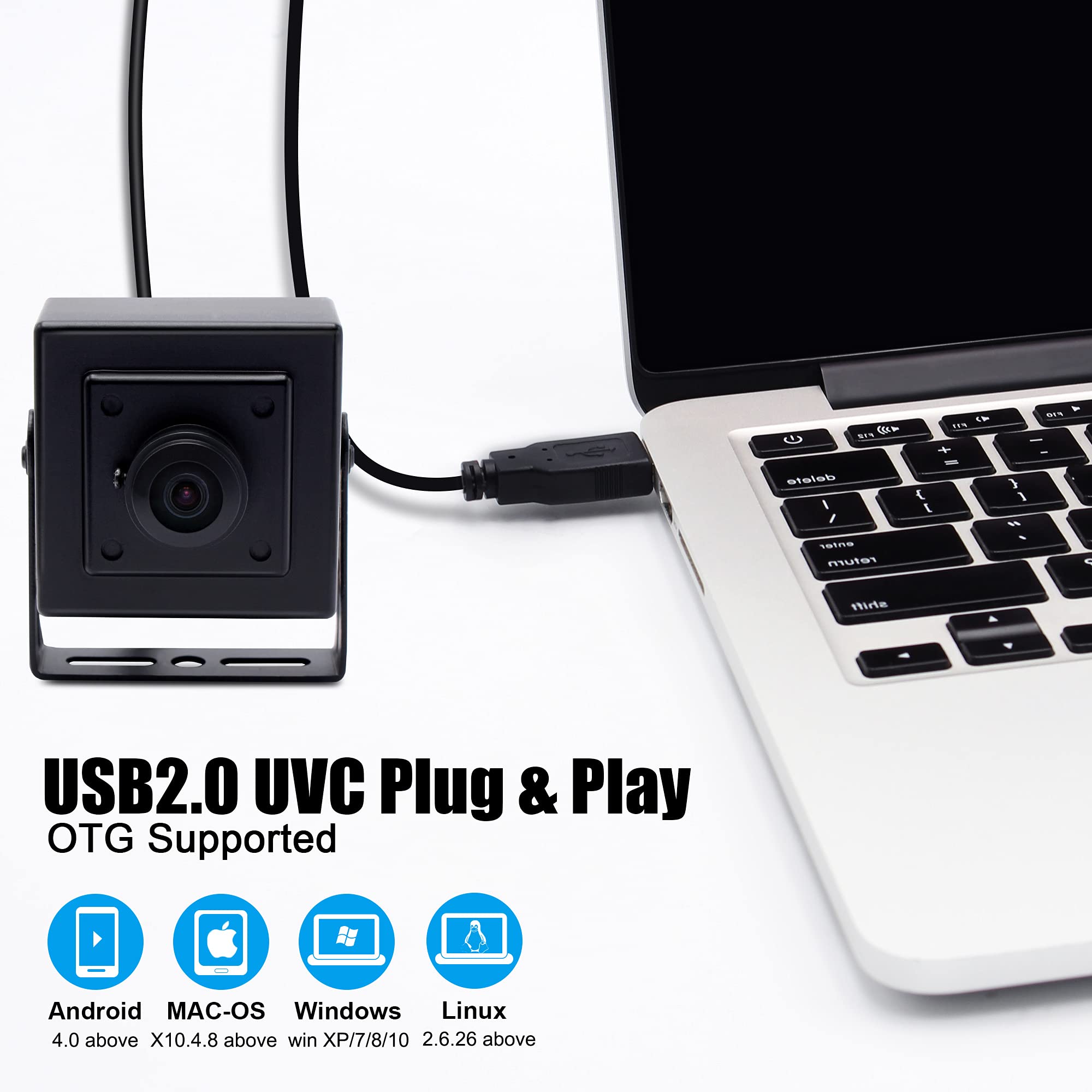 Svpro Cámara web ultra gran angular 1080P 30 fps, cámara industrial USB de alta resolución para sistema de seguridad HD, Plug and Play, cámara de conferencias, Linux, Android y Mac compatible con PC