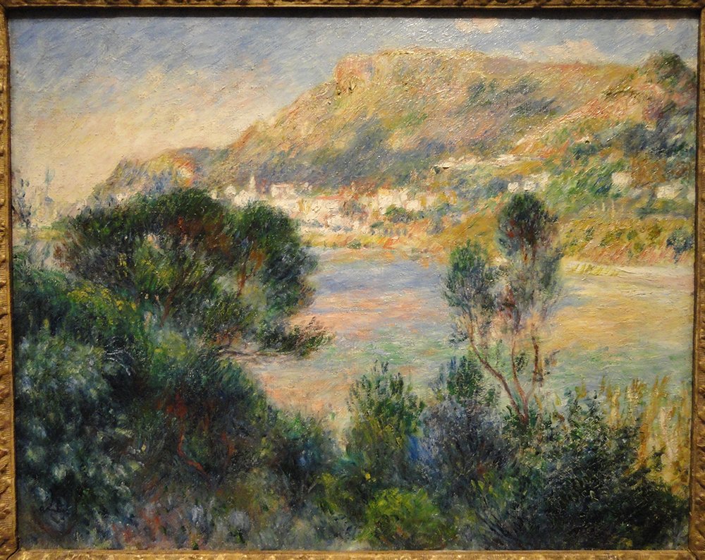 Lámina mate de Renoir View from Cap Martin, impresión artística de alta calidad texturizada