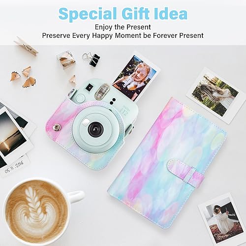 Miniatura 7 de HIYQIN Álbum de fotos instantáneas Fuji de 3 pulgadas, mini álbum de fotos de 96 bolsillos para cámara instantánea Fuji Mini de 2 x 3 pulgadas, mini