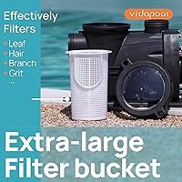 Vista 6 de In/Above Ground Pool Pump, Self Primming High Flow (Dual Speed, 1.5HP, 4750 GPH, 115V)