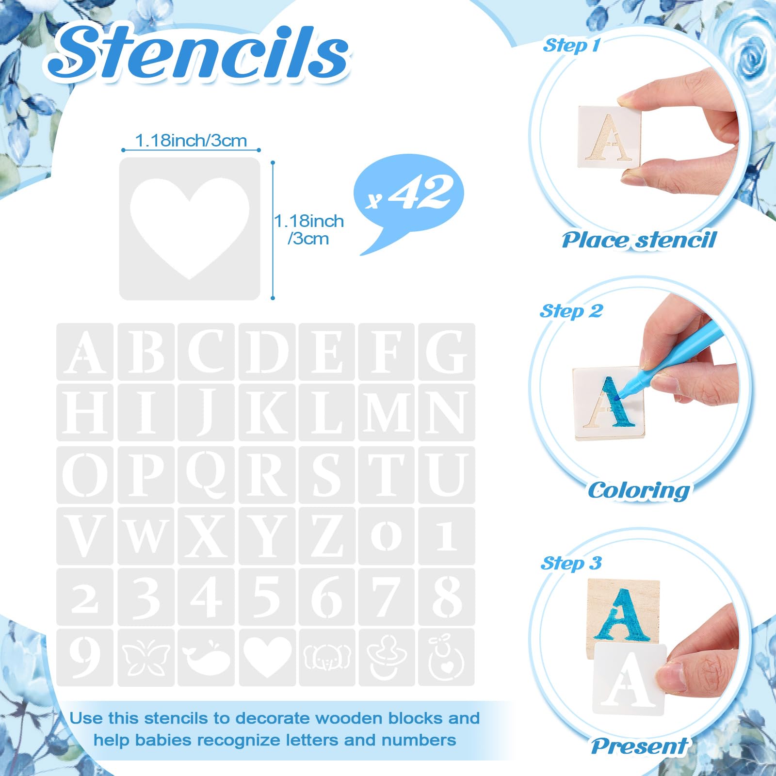 Kit Complet De Panneaux & Blocs Pour Baby Shower - 52 Blocs En Bois + 24 Marqueurs - Idée Souvenir Interactive Pour Révélation Genre & 100 Jours - 2