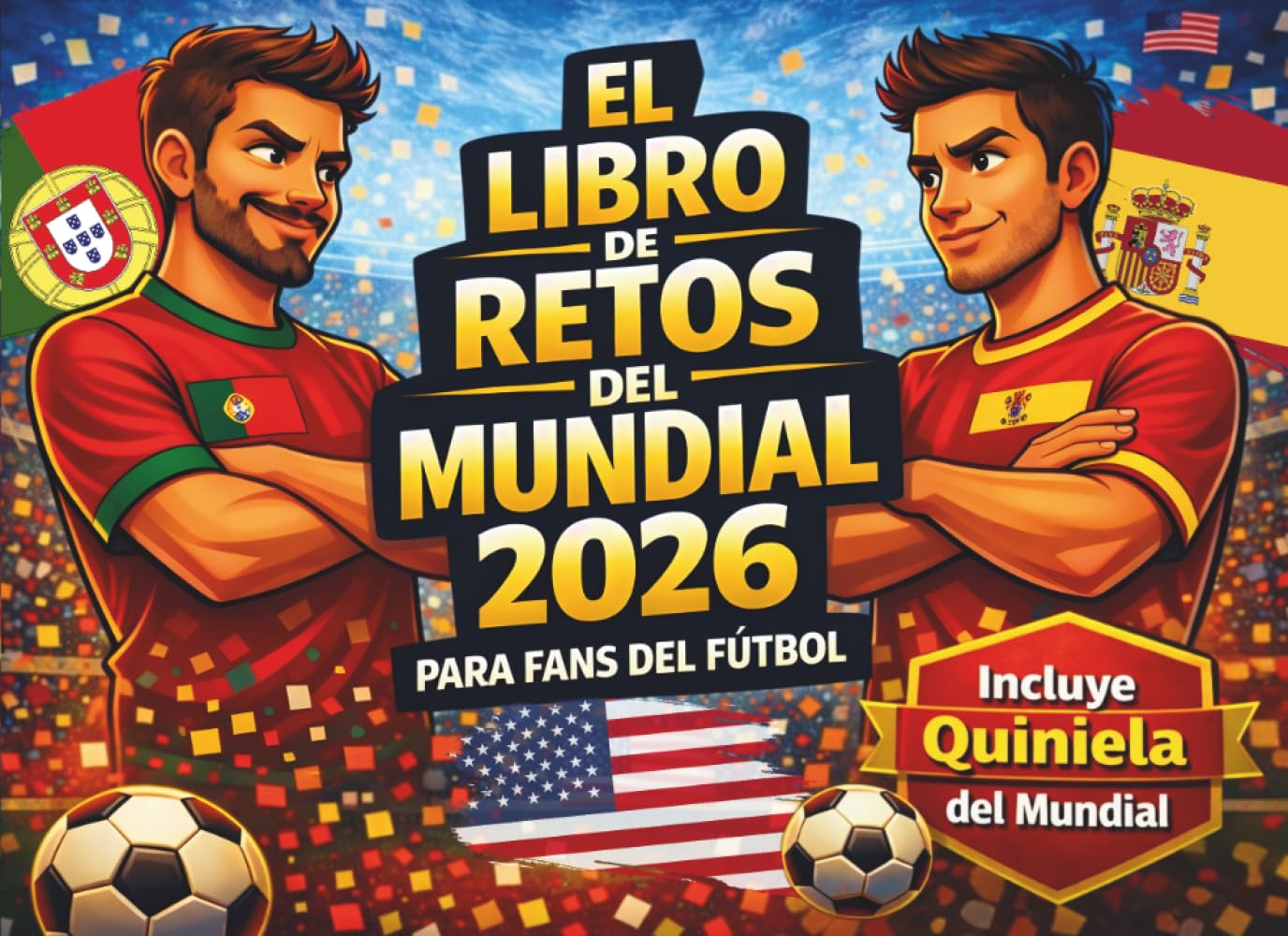 El libro de retos 1 contra 1 del Mundial 2026: Duelos de fútbol y juego de predicciones | Más de 20 desafíos. El regalo perfecto para parejas y amigos