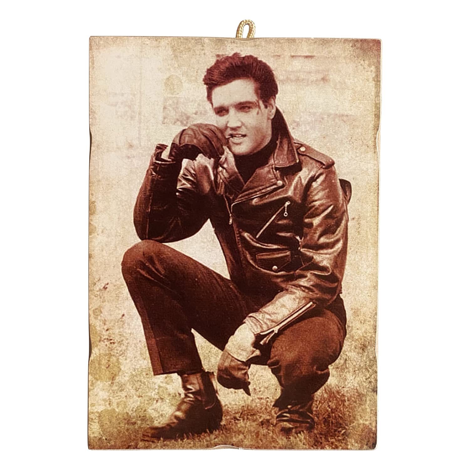 KUSTOM ART Vintage style, square, series famous actor Elvis