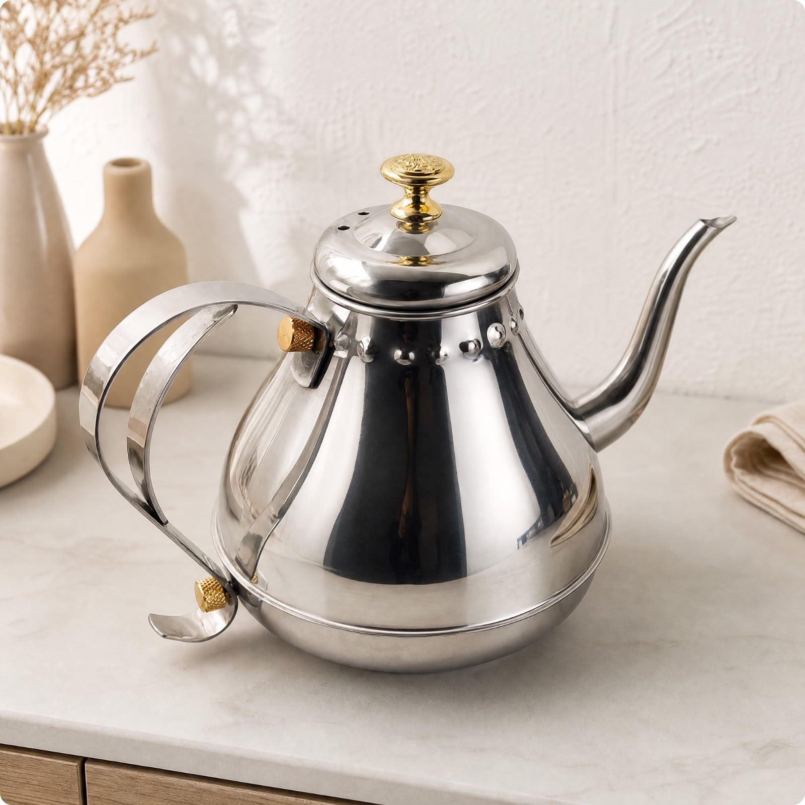 Billoire En Acier Inoxydable Anti-, Alimentaire, Récipient, pr Cuisine, Teppanyaki, Cuisiniers, Or, 1.8L