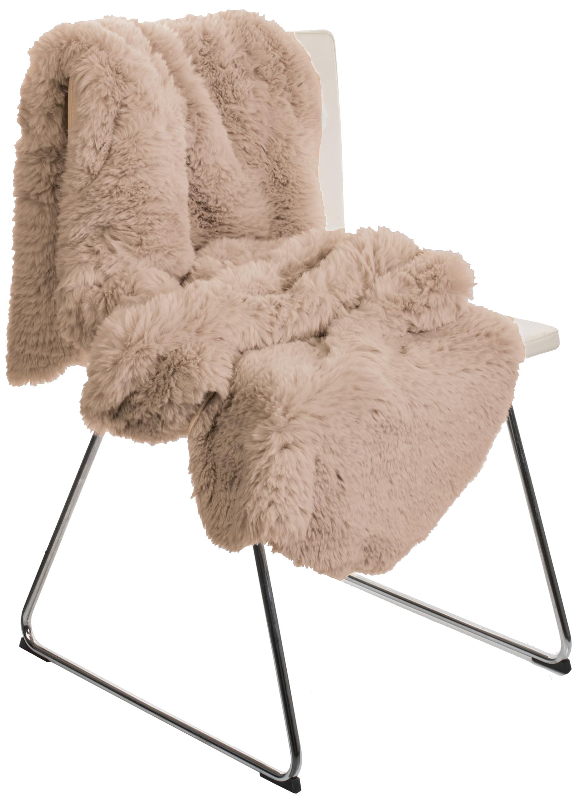Brandsseller Tappeto 60 x 180 cm in Pelle d'Agnello Ottica Imitazione XXL Pelliccia sintetica a Pelo lungo Tappeto in Pelle d'Agnello Sovrapposto imitazione Pelle di Pecora - Antracite