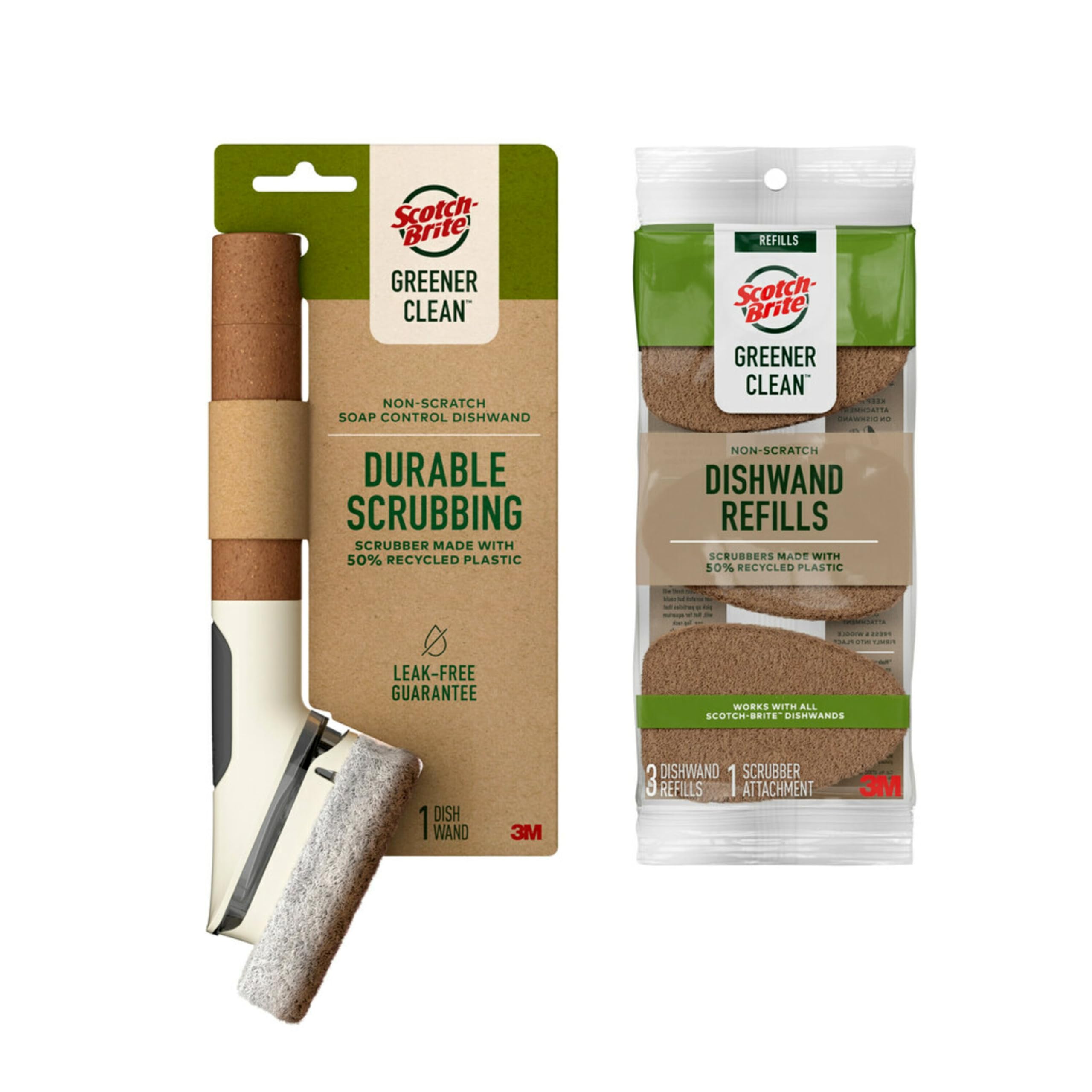 Scotch-Brite Greener Clean Non-Scratch Soap Control Dishwand Kit
