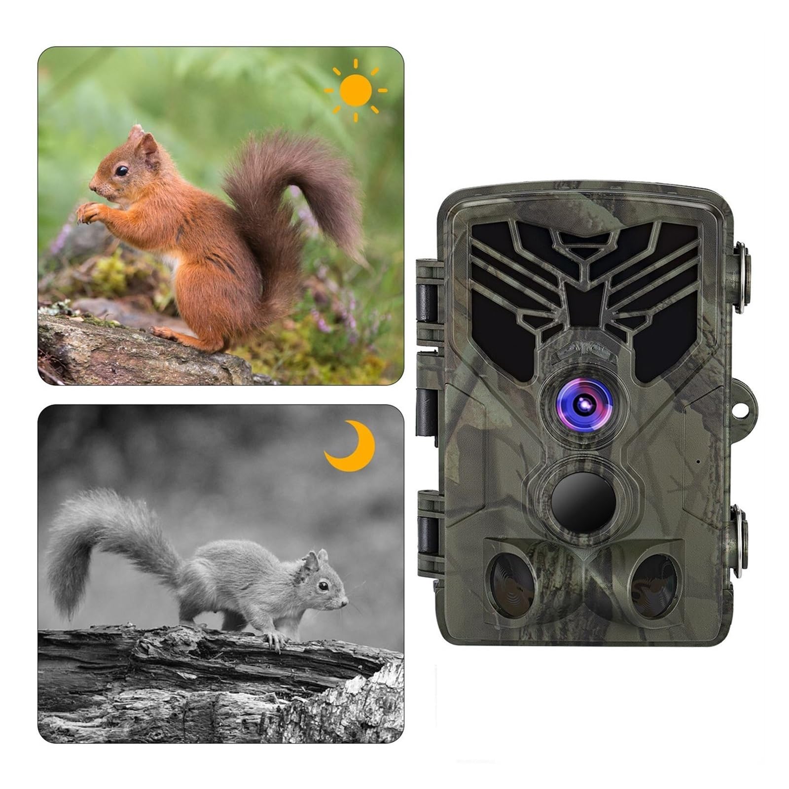 Kamera tropiąca, Kamera myśliwska do obserwacji dzikich zwierząt, kamera leśna, podczerwień, noktowizor, pułapki fotograficzne, śledząca