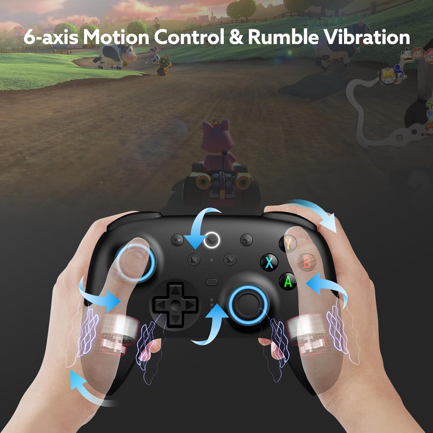 8Bitdo Ultimate 2 Wireless 2.4G Controller (TMR Joystick Update), Star-Ring RGB Lights, Adjustable Trigger Locks, Gamepad with Charging Dock for Windows PC, Android (Black)