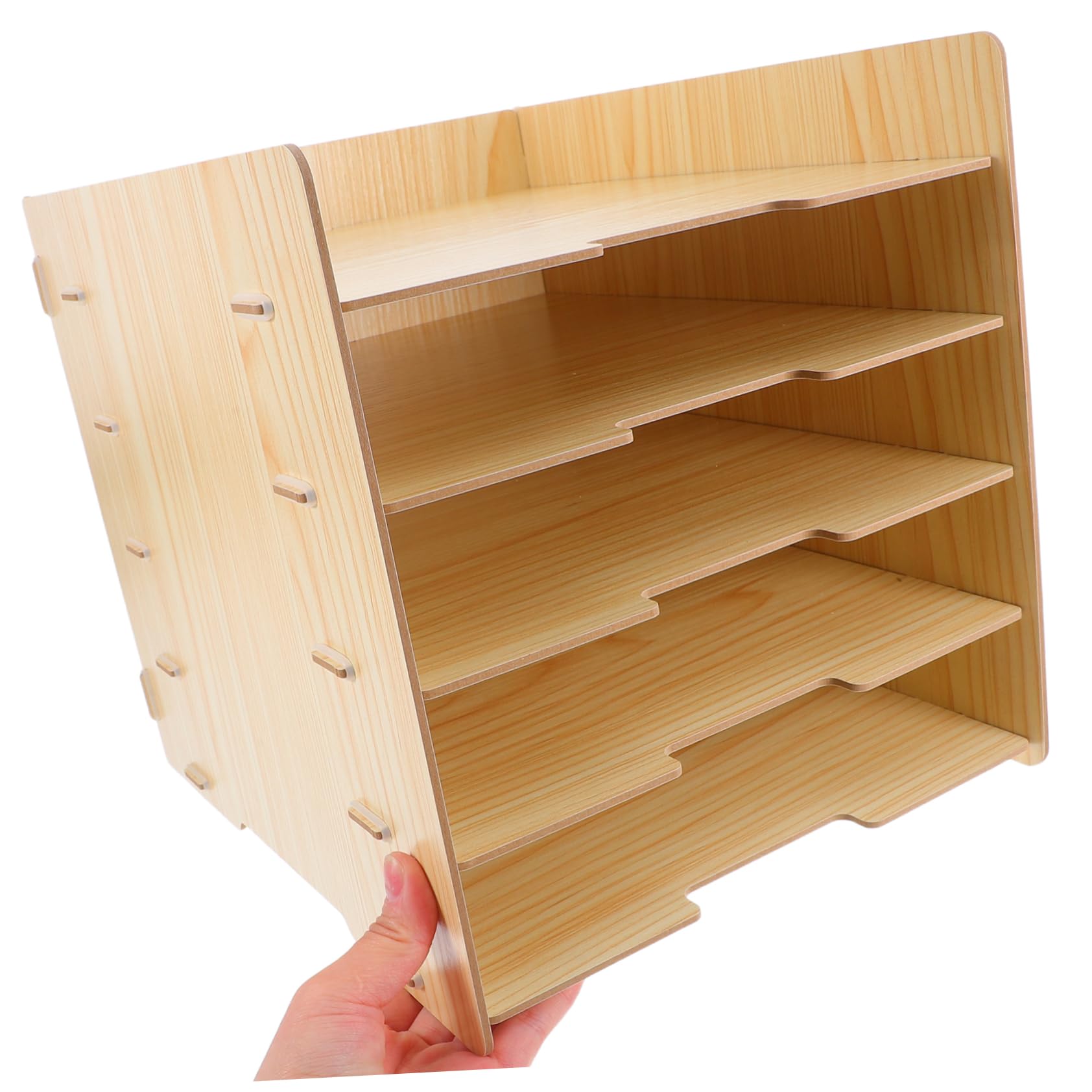 DOITOOL Organiseur De Bureau Multicouche En Bois, Organiseur De Documents, D'enveloppes, Facile À Installer, De Papeterie Moderne