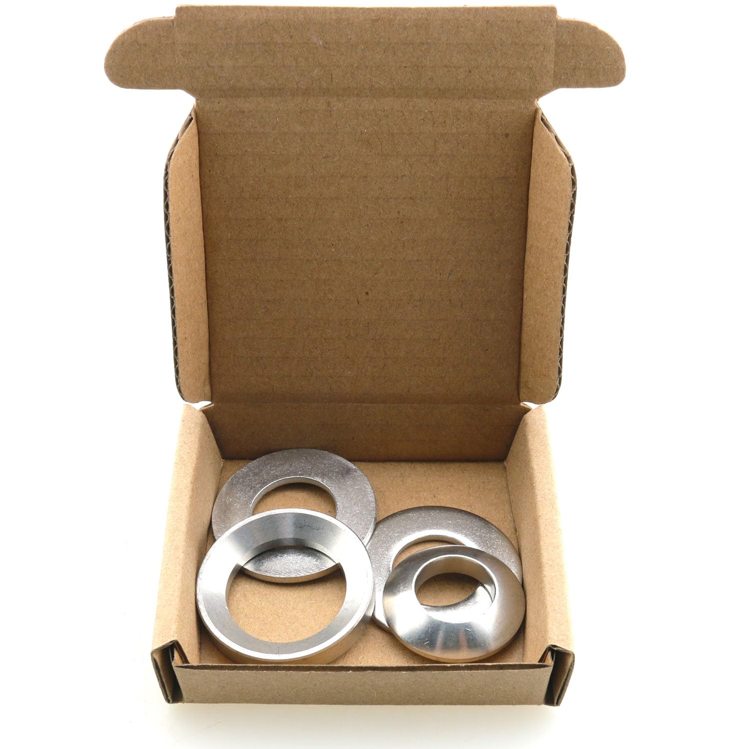4PCS Silver Stainless Steel Self Aligning Spherical Washer Set Industrial Fastener Suitable for 5/8 Inch Spindle Bench Grinders