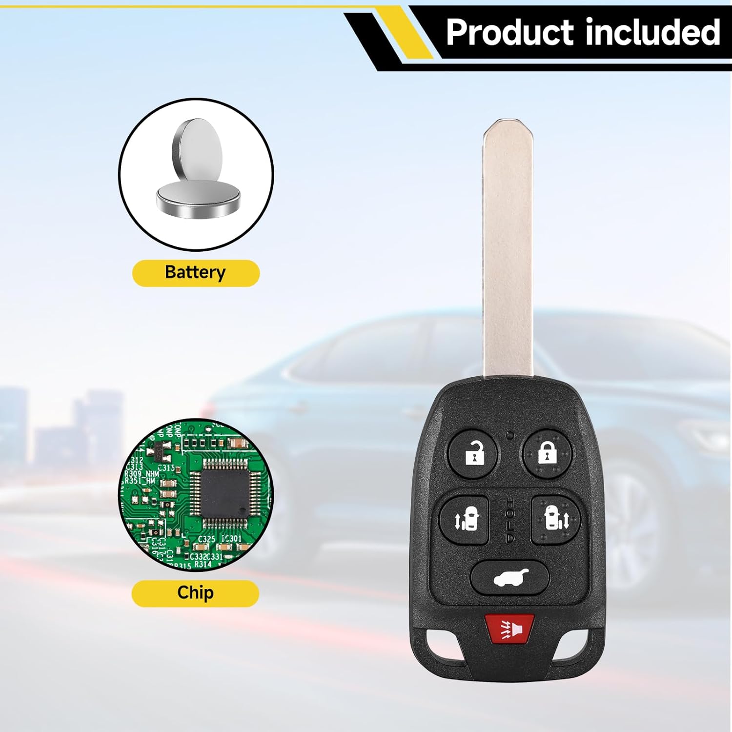 Key Fob Replacement Fits for Honda Odyssey EXL 2011 2012 2013 Proximity Keyless Entry Remote 313.8 Mhz N5F-A04TAA 35118-TK8-A20