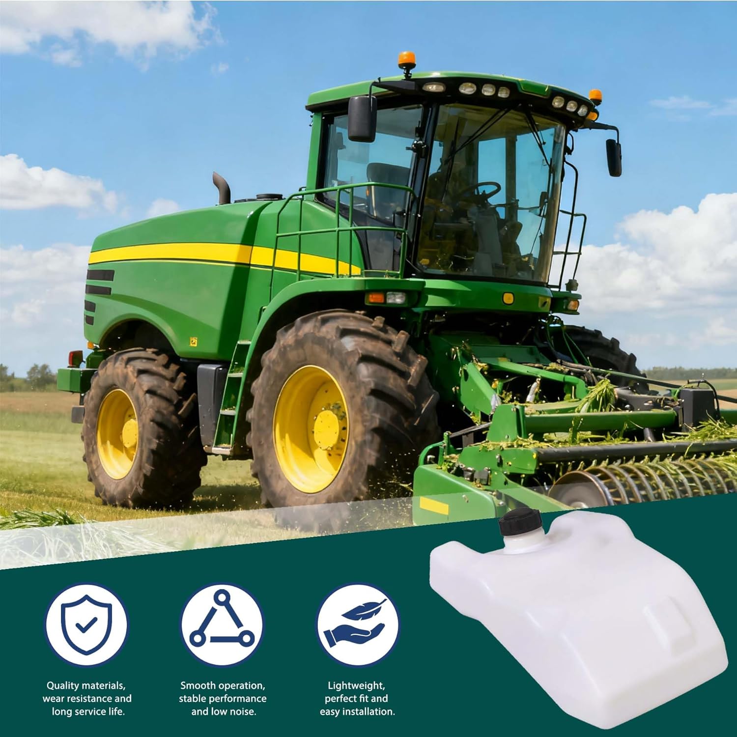 Fuel Gas Tank GY21876 Replacement for John Deere Scotts Sabre L100 L110 L120 L130 L105 L118 L111 L108 Replace GY21102 GY20894