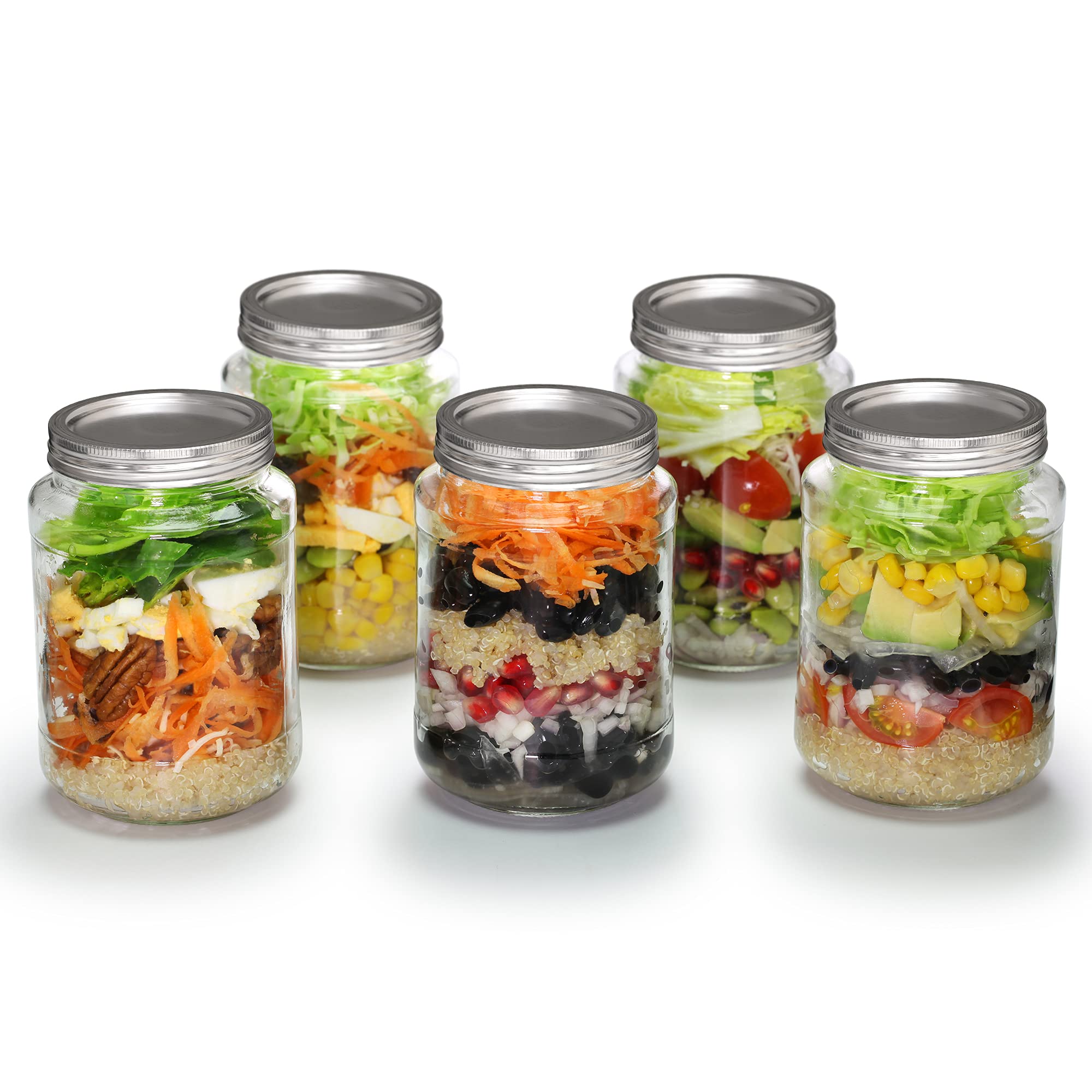 Golife 60-Count, Regular Mouth Canning Lids for Ball, Kerr Jars, Split-Type Metal Mason Jar Lids for Canning 100% Fit & Airtight for Regular Mouth Jars with Food Grade Material