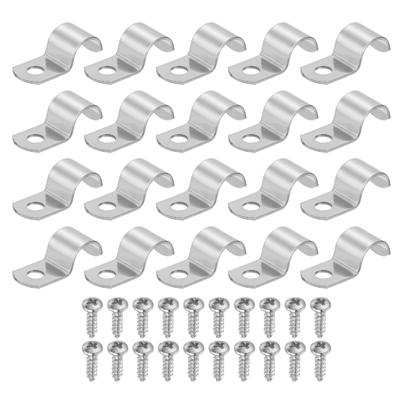 Abrazadera de acero inoxidable 304 uxcell para fijación rígida de tubos de 1/2